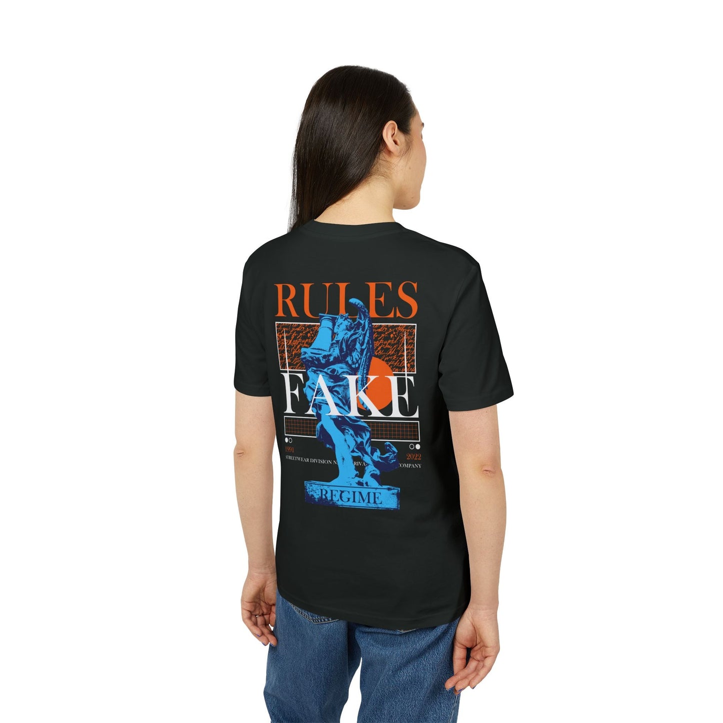 Rules Fake - Gods Way - Premium Bio Unisex T-Shirt - Back Print-2