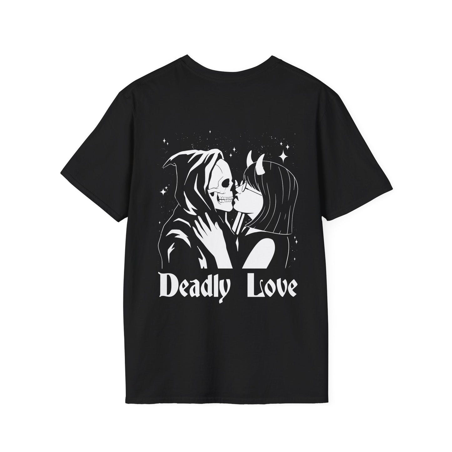 Deadly Love - Anime World - Unisex T-Shirt - Back Print-0