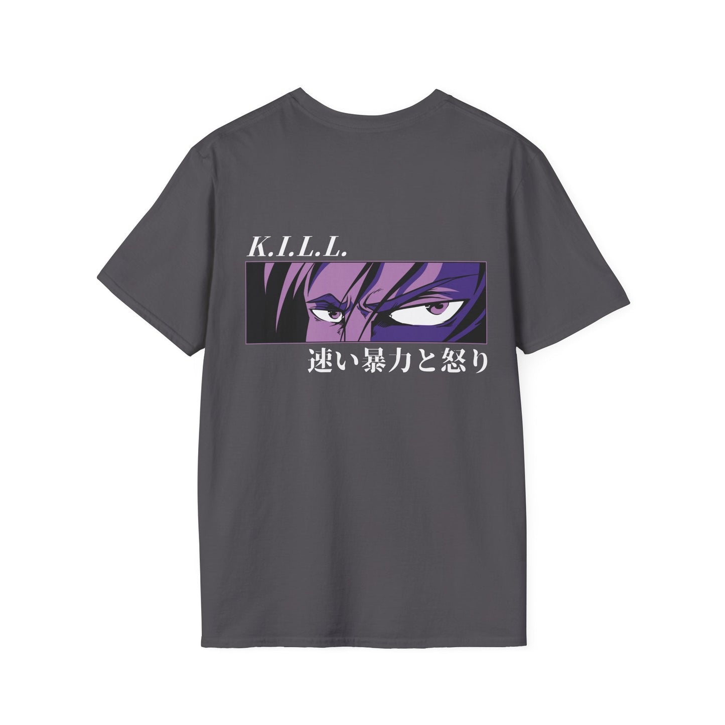 Kill Eyes - Anime World - Unisex T-Shirt - Back Print-1