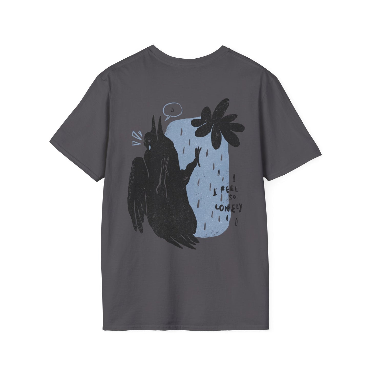I feel so lonley - Moody Birds - Unisex T-Shirt - Back Print-2