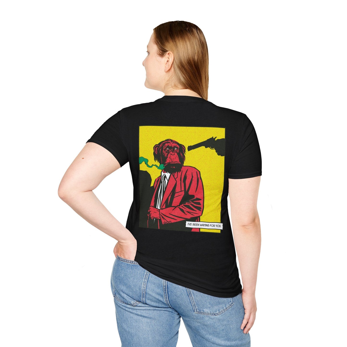 Monkey - Comic Mafia - Unisex T-Shirt - Back Print-2