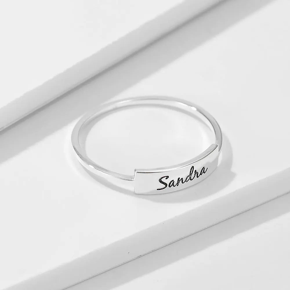 Full Silver Name-1 Ring - silver ring-4