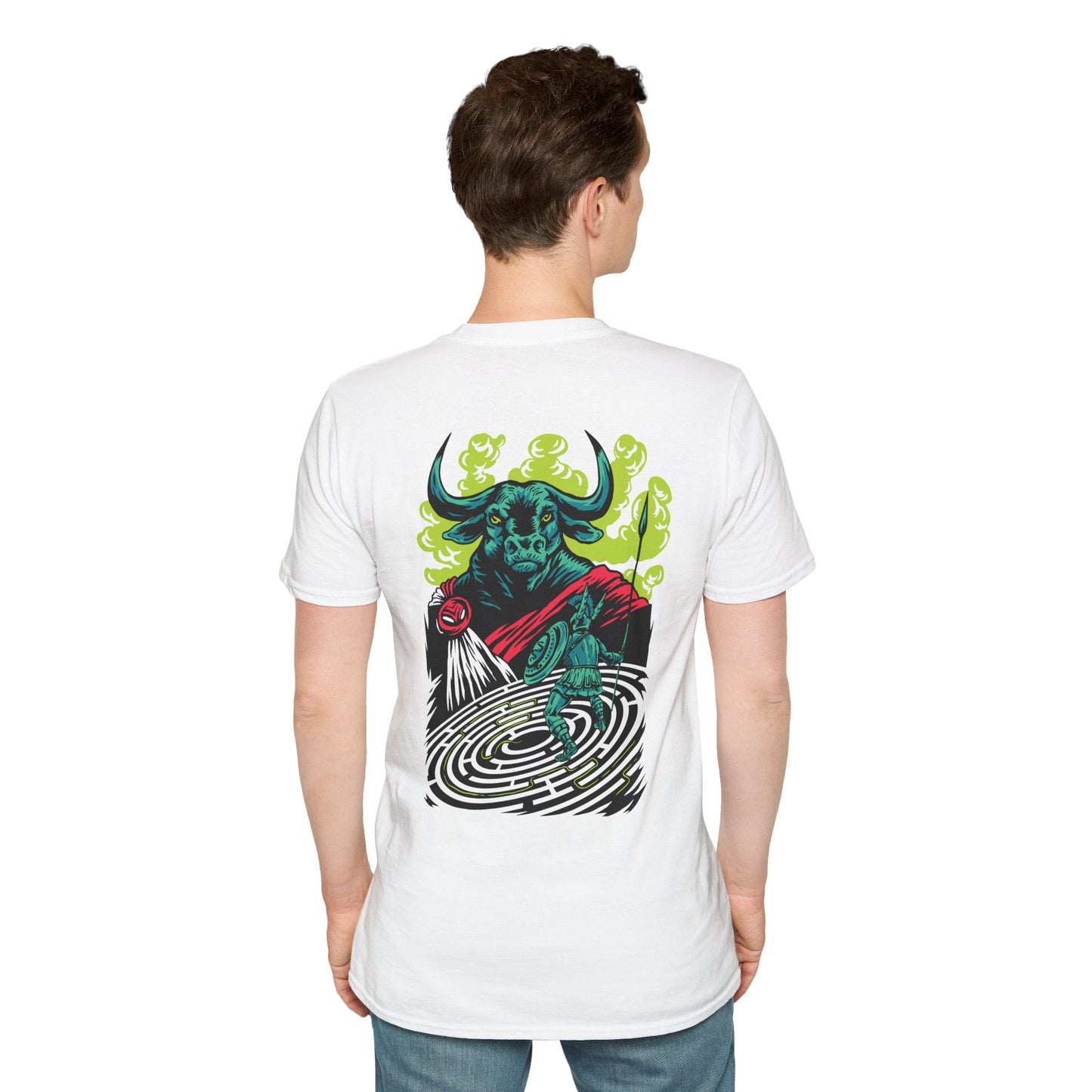 Minotauro - Greek Mythology - Unisex T-Shirt - Back Print-4