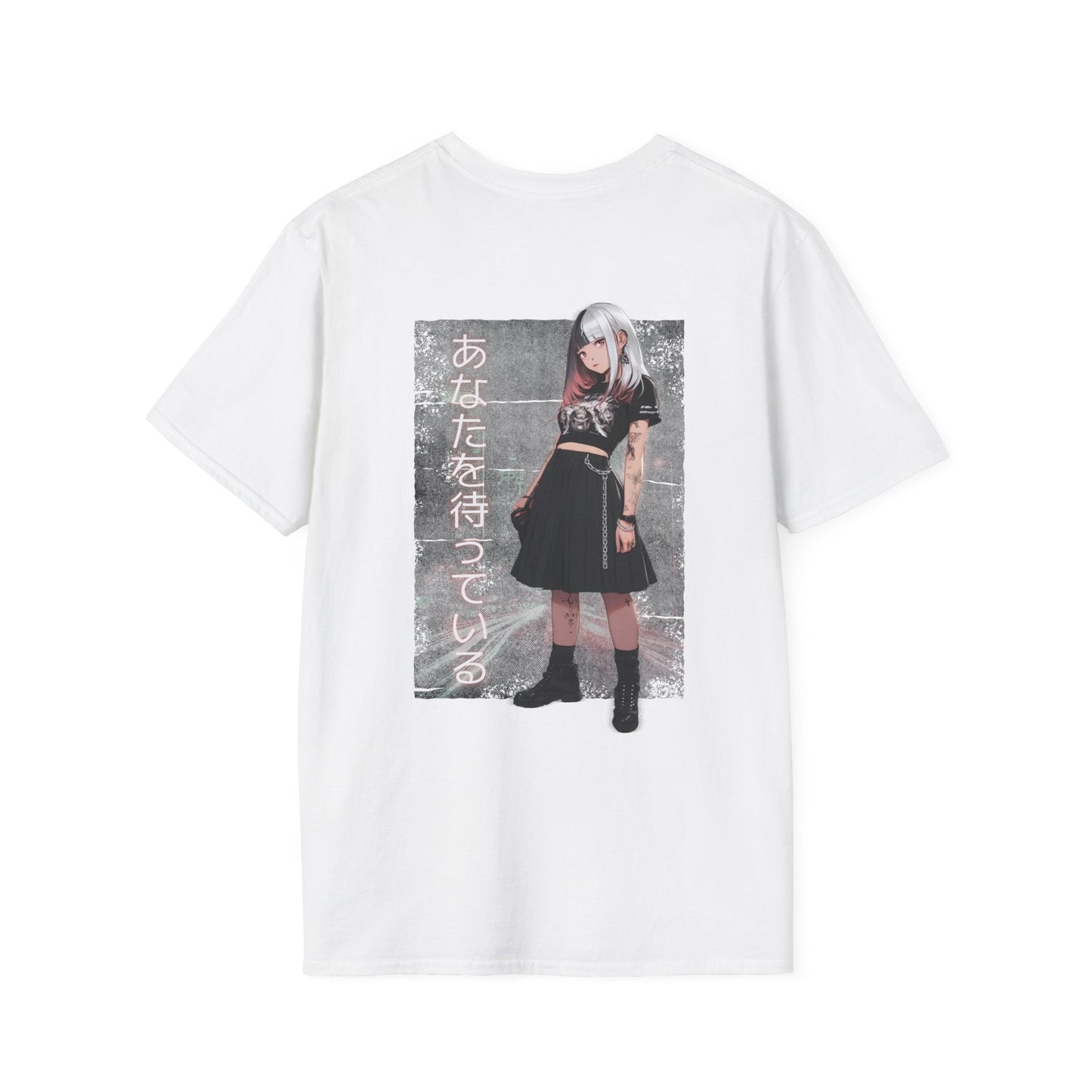 Waiting for you Girl - Anime World - Unisex T-Shirt - Back Print-3