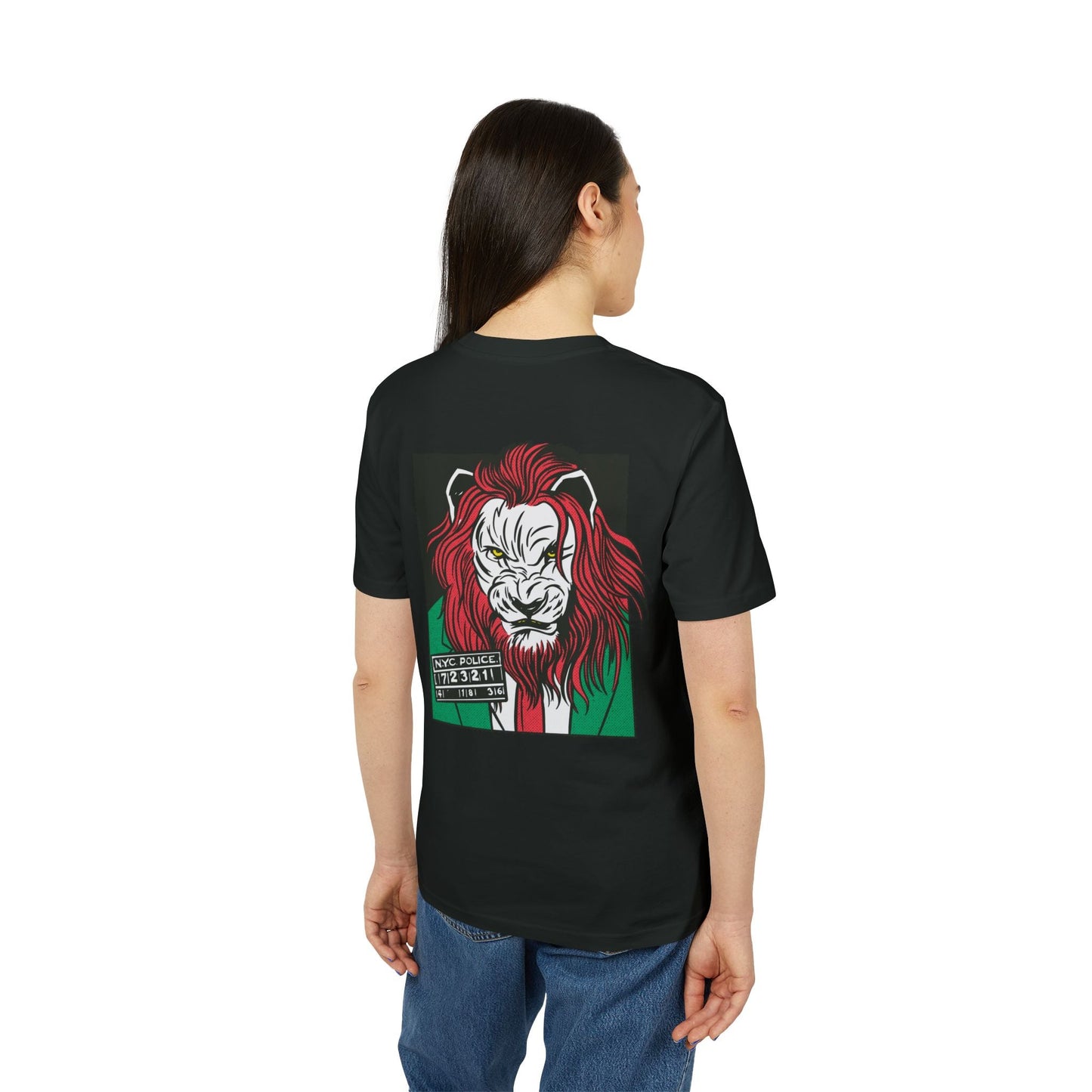 Lion Boss - Comic Mafia - Premium Bio Unisex T-Shirt - Back Print-2