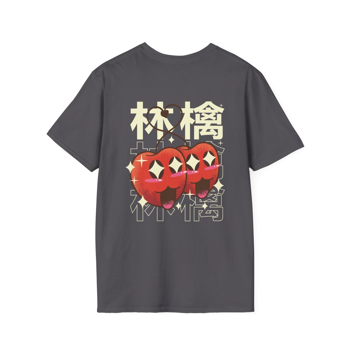 Cherry - Kawaii Character - Unisex T-Shirt - Back Print-5