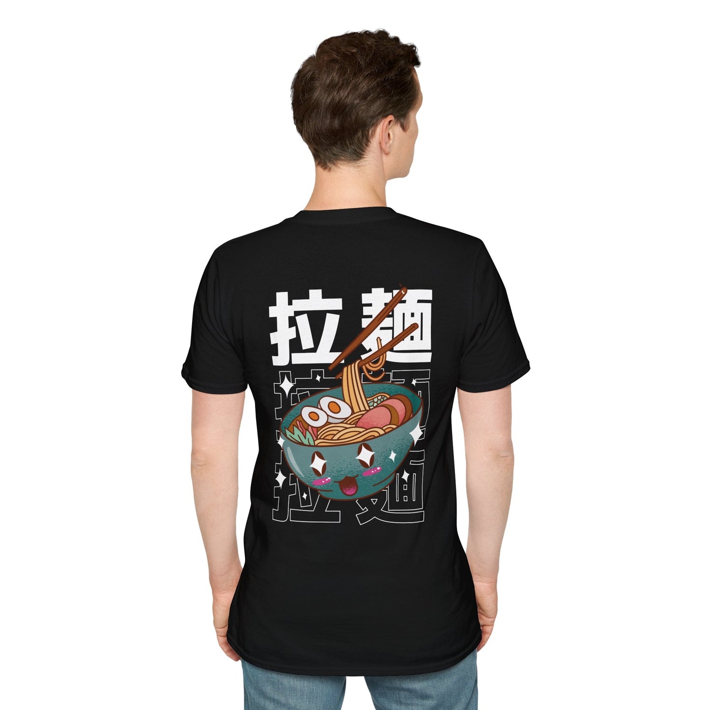 Ramen - Kawaii Character - Unisex T-Shirt - Back Print-4