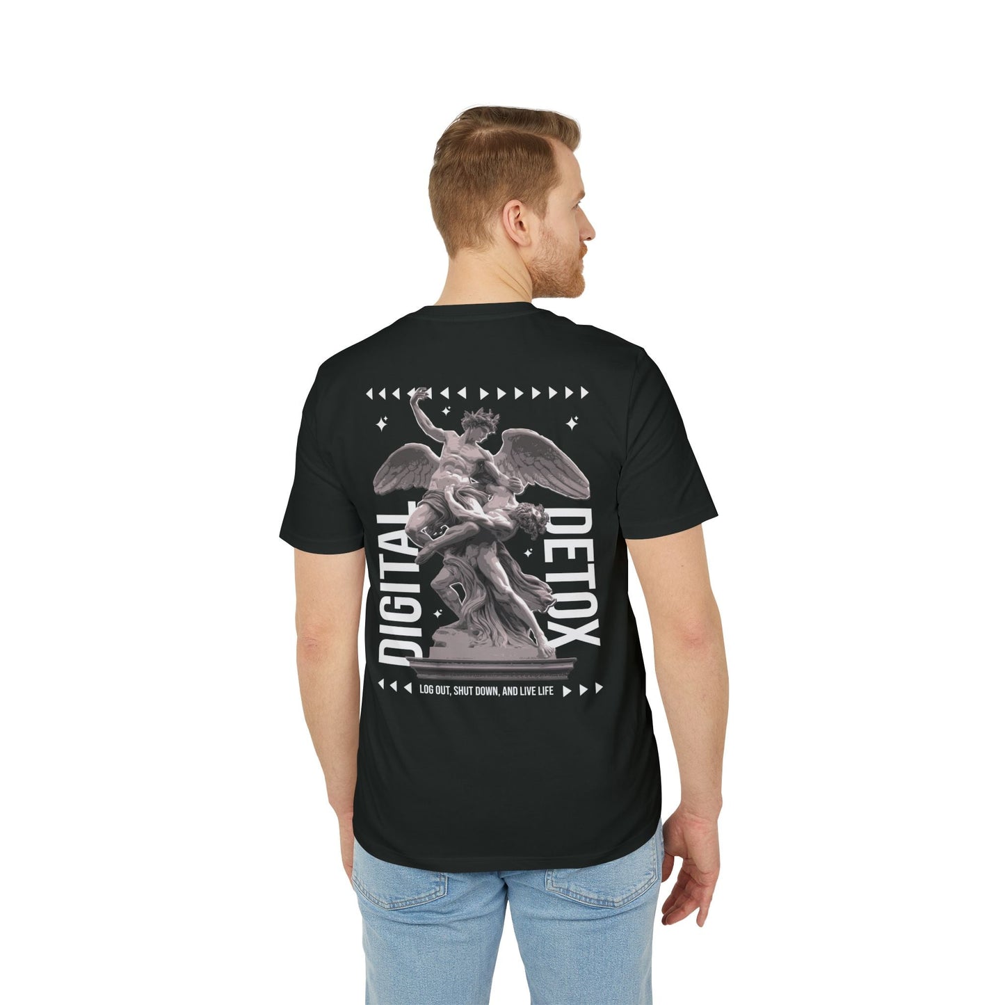 Digital Detox - Gods Way - Premium Bio Unisex T-Shirt - Back Print-4