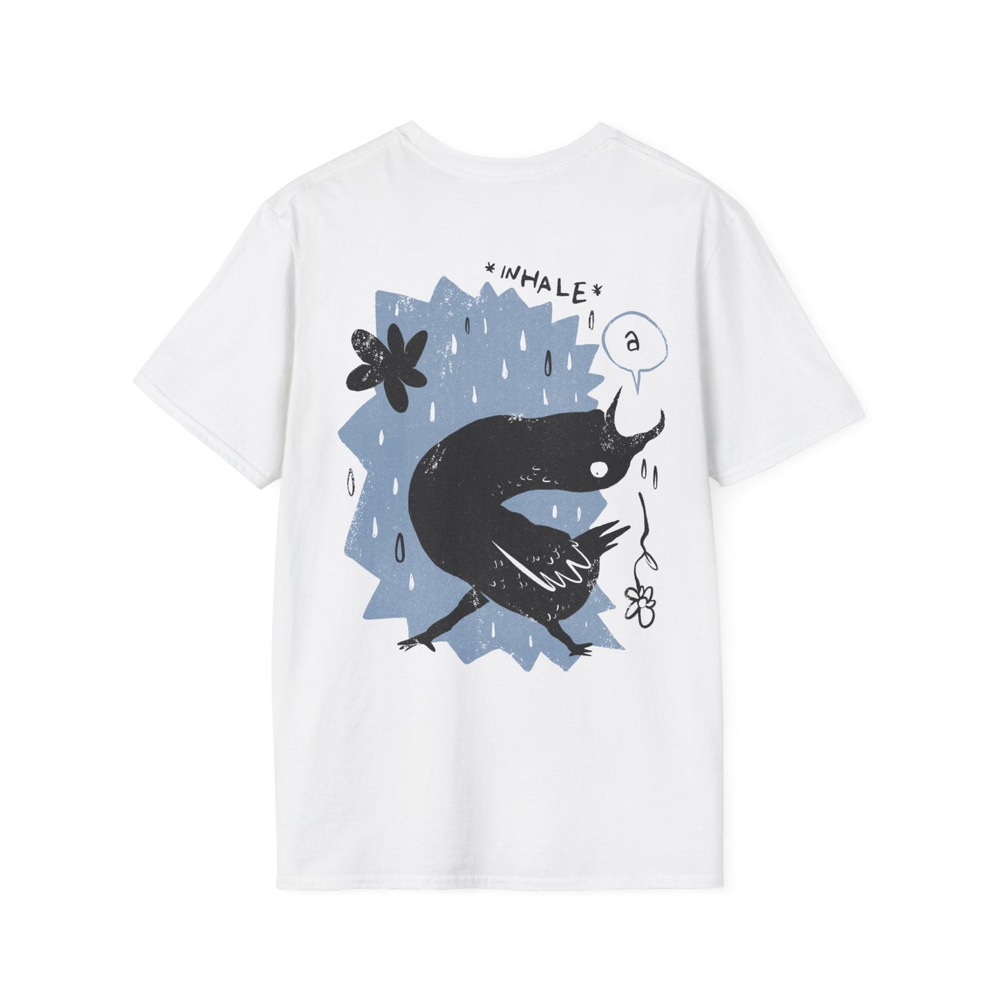 Inhale - Moody Birds - Unisex T-Shirt - Back Print-0