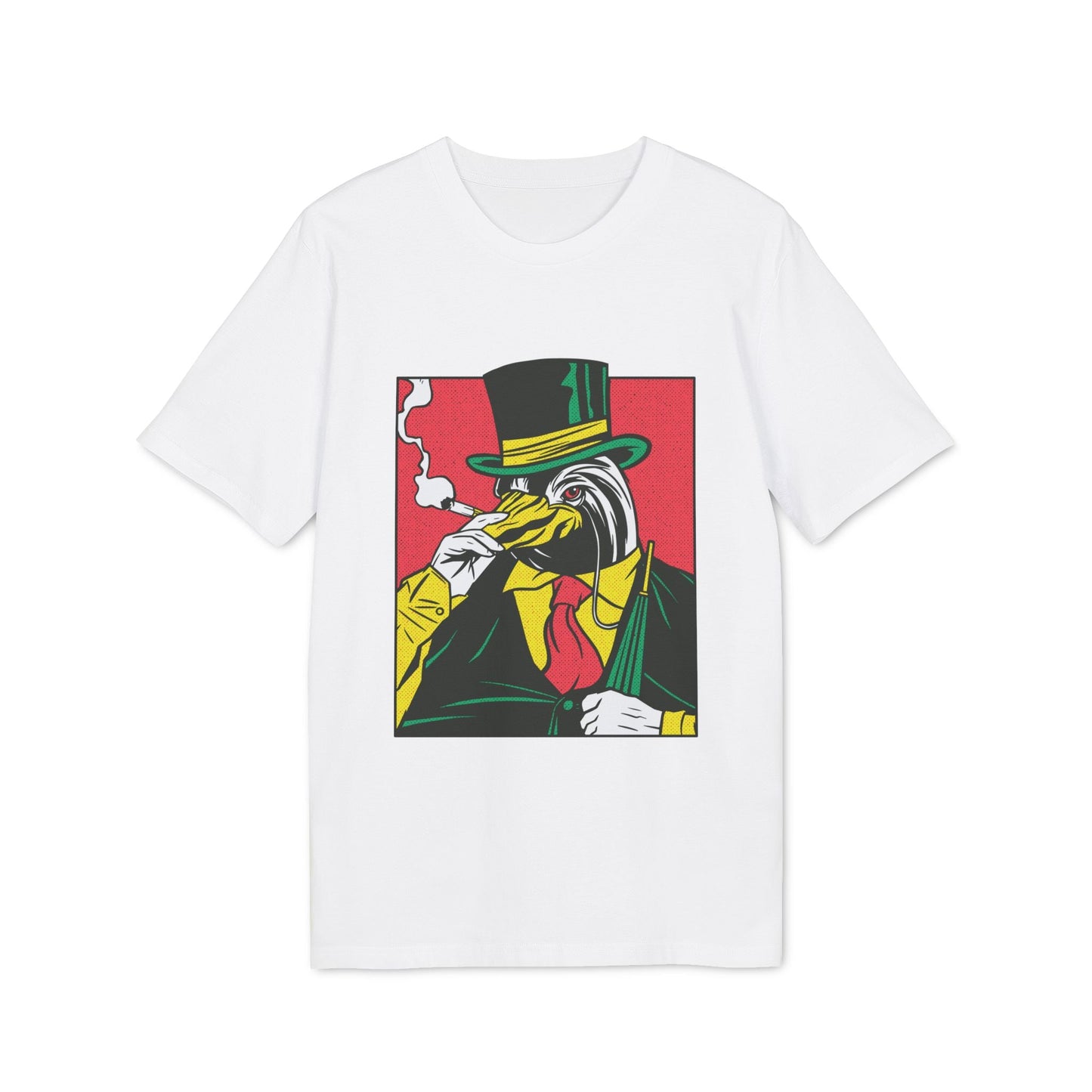 Smoking Penguin - Comic Mafia - Premium Bio Unisex T-Shirt - Front Print-6