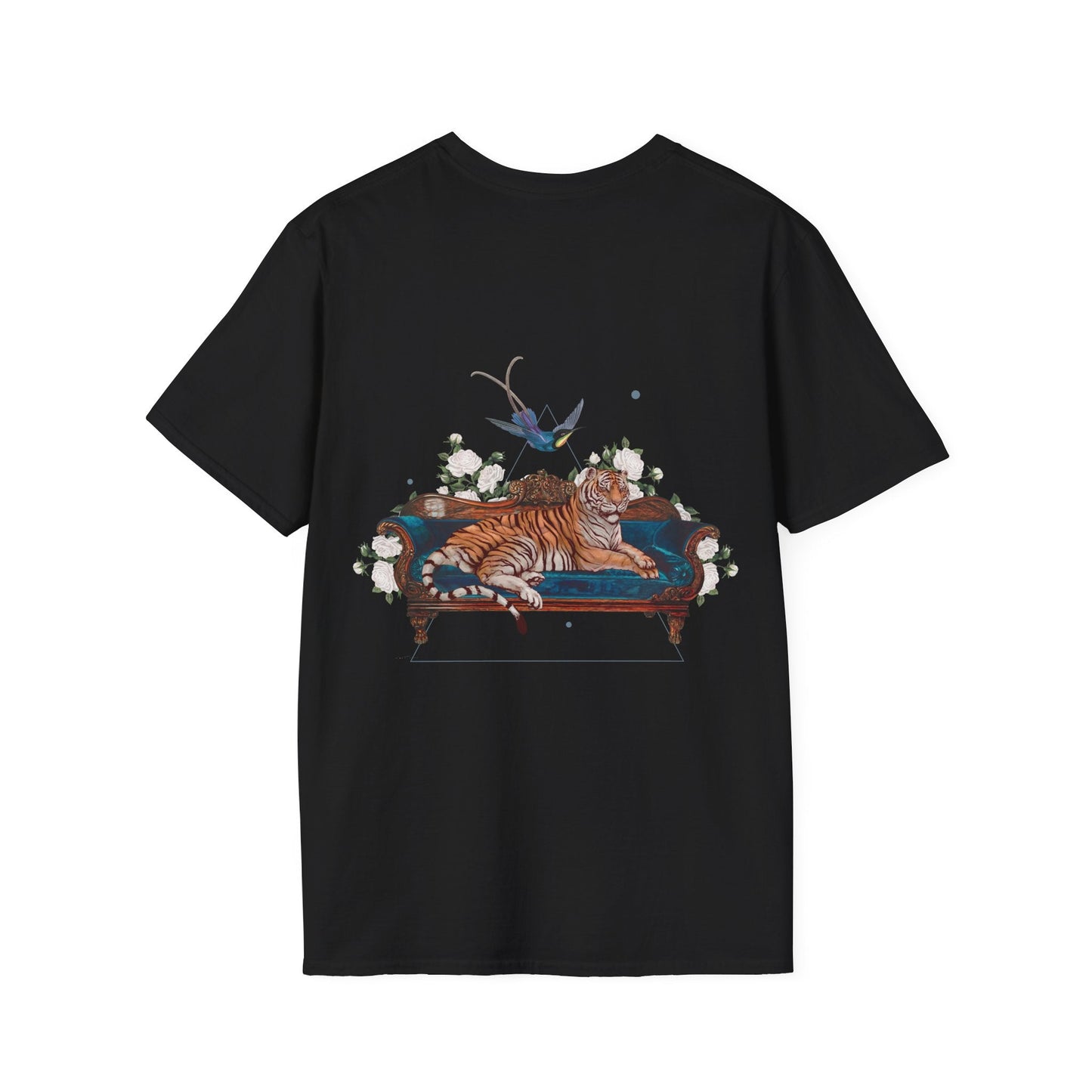 Tiger - Quirky Collage - Unisex T-Shirt - Back Print-0