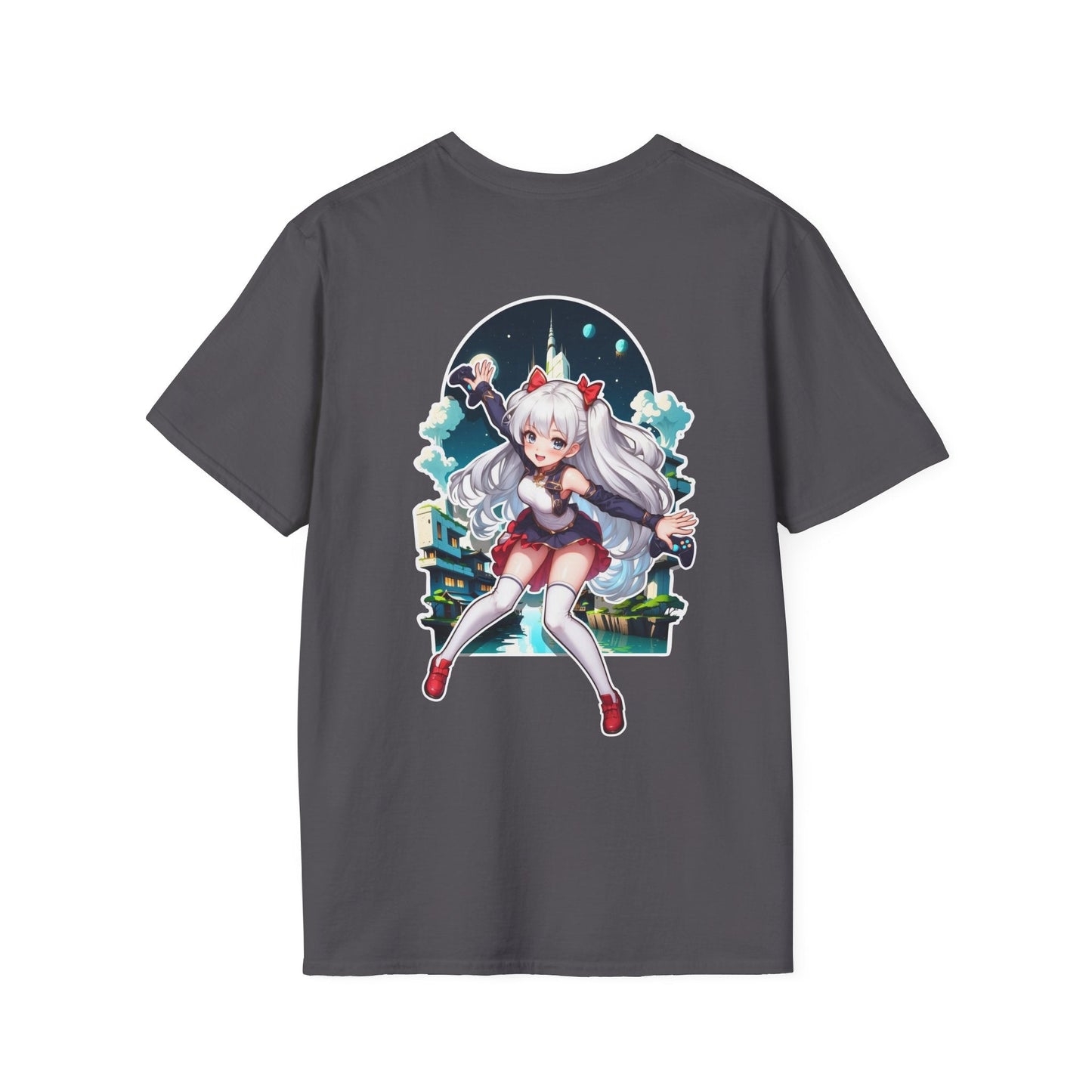 Gamer Girl - Anime World - Unisex T-Shirt - Back Print-1