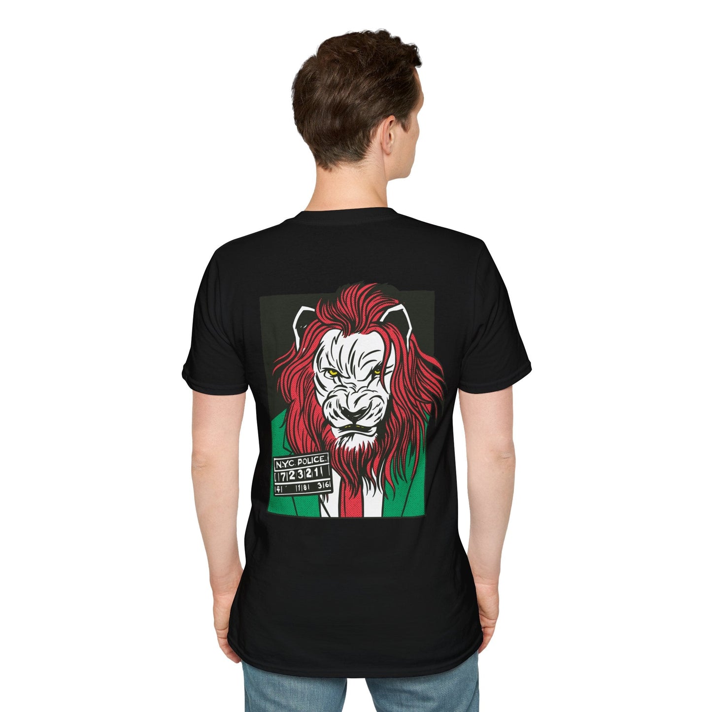Lion - Comic Mafia - Unisex T-Shirt - Back Print-4