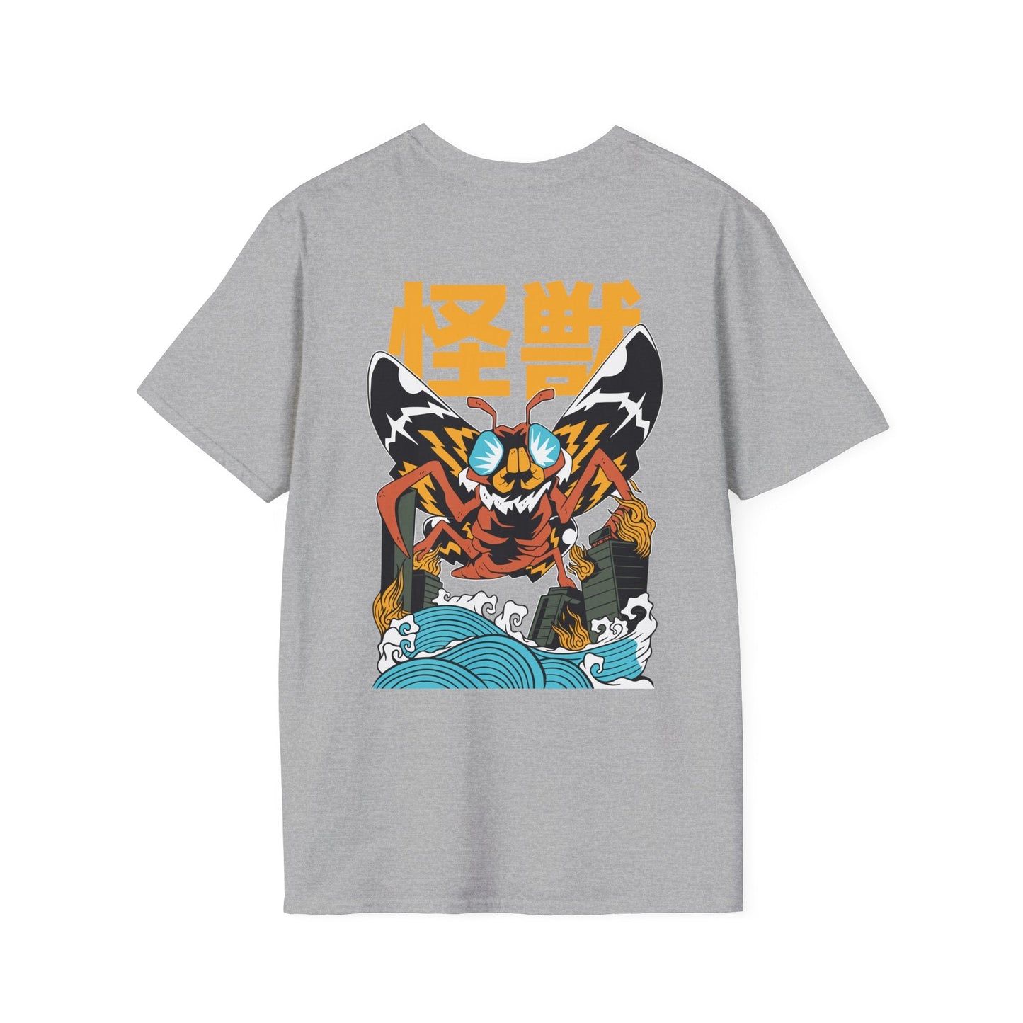 Moth - Kaiju Monster - Unisex T-Shirt - Back Print-8