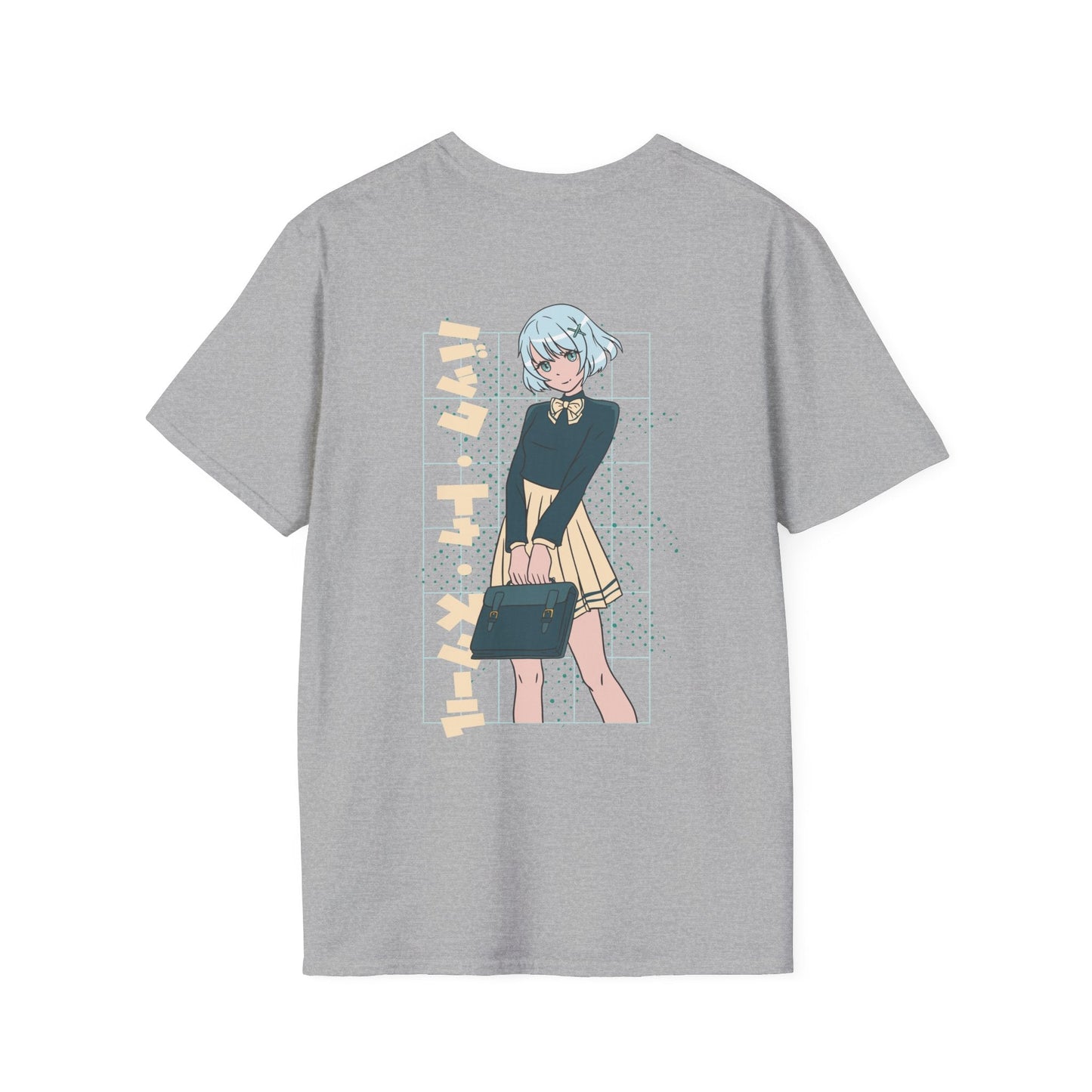 Anime School Girl - Anime World - Unisex T-Shirt - Back Print-4