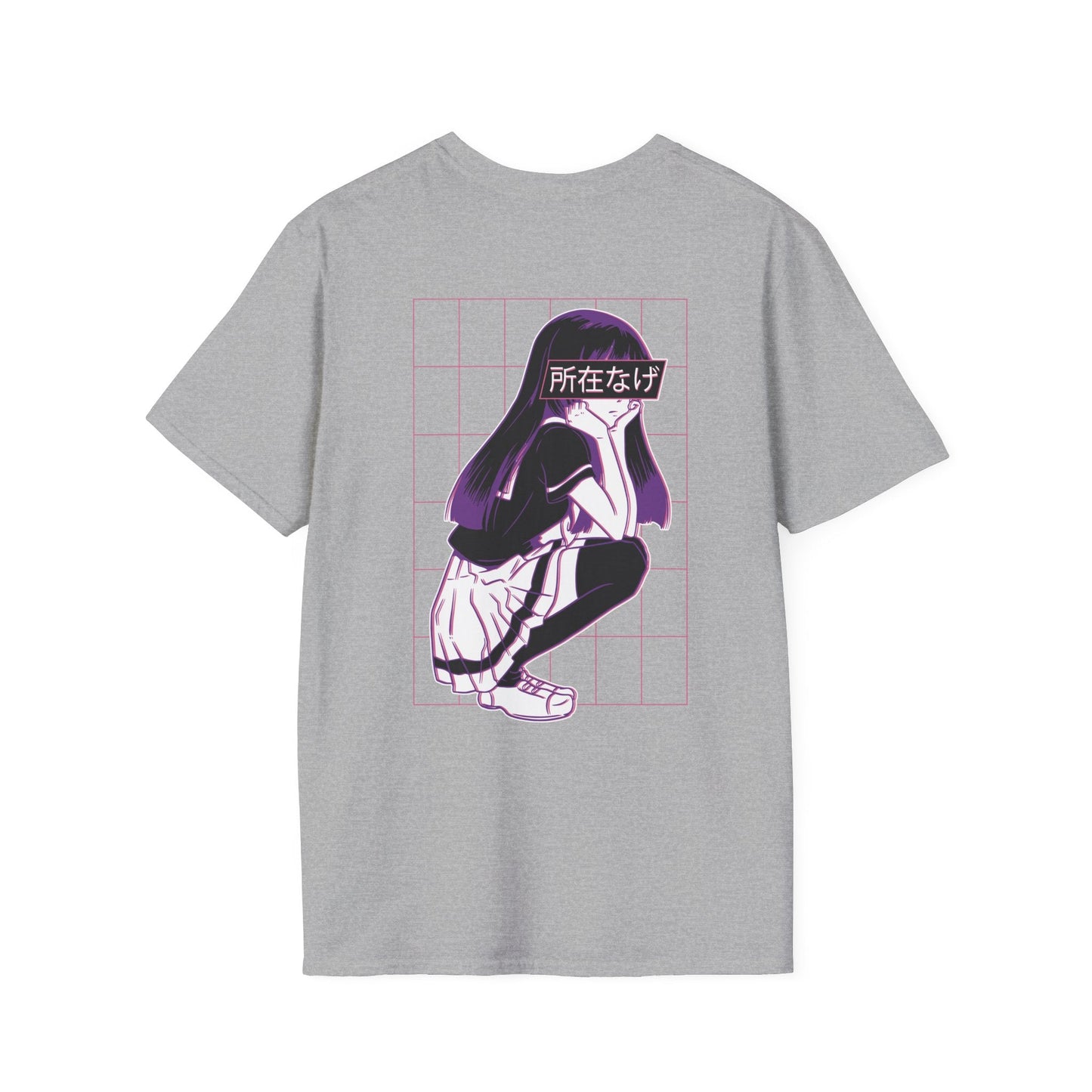 Anime Bored Girl - Anime World - Unisex T-Shirt - Back Print-4