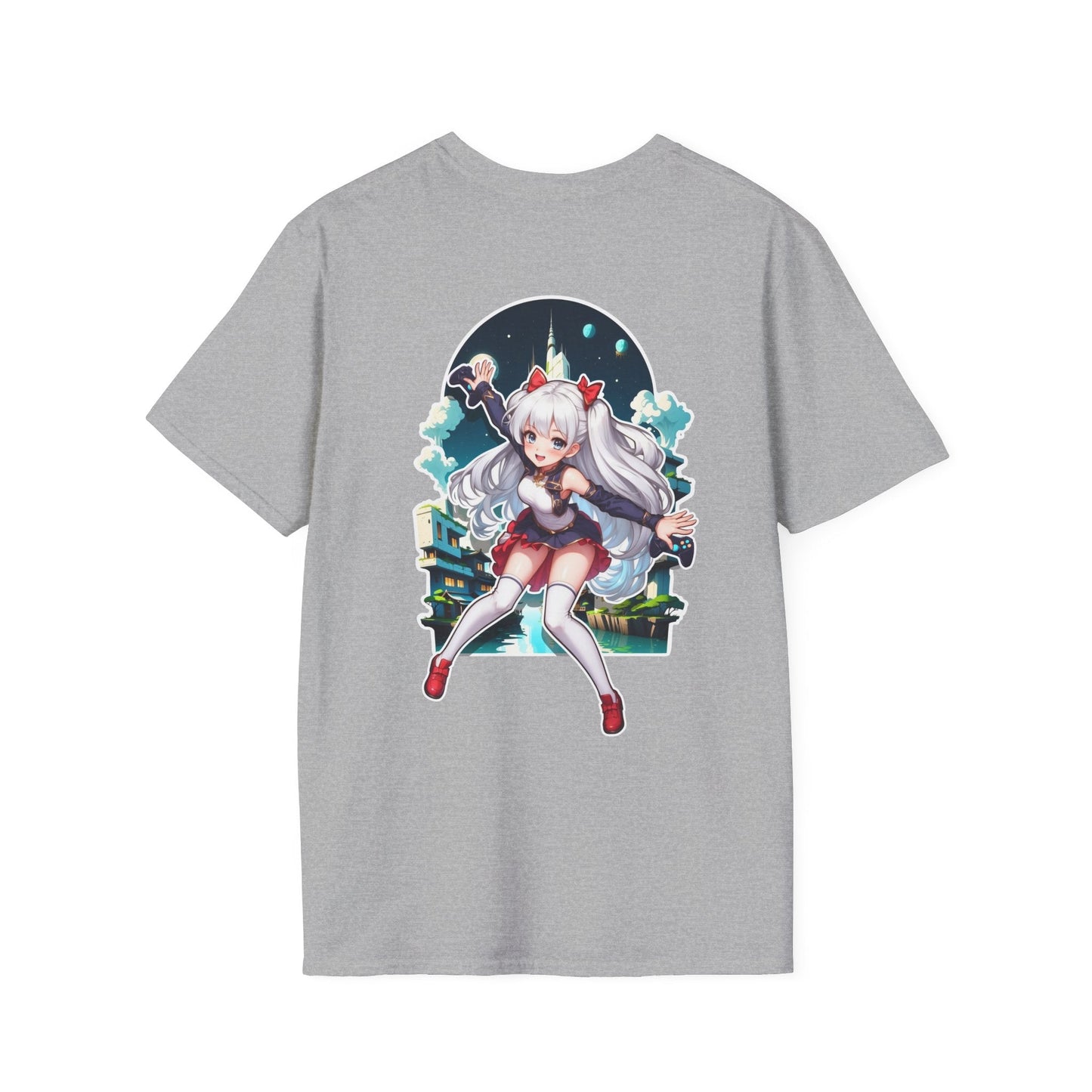 Gamer Girl - Anime World - Unisex T-Shirt - Back Print-4