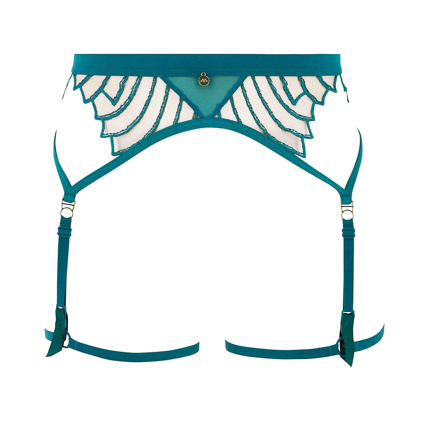 Sheer Mesh Garter Belt Atelier Amour Cosmic Dream Lagoon - STREET STYLE