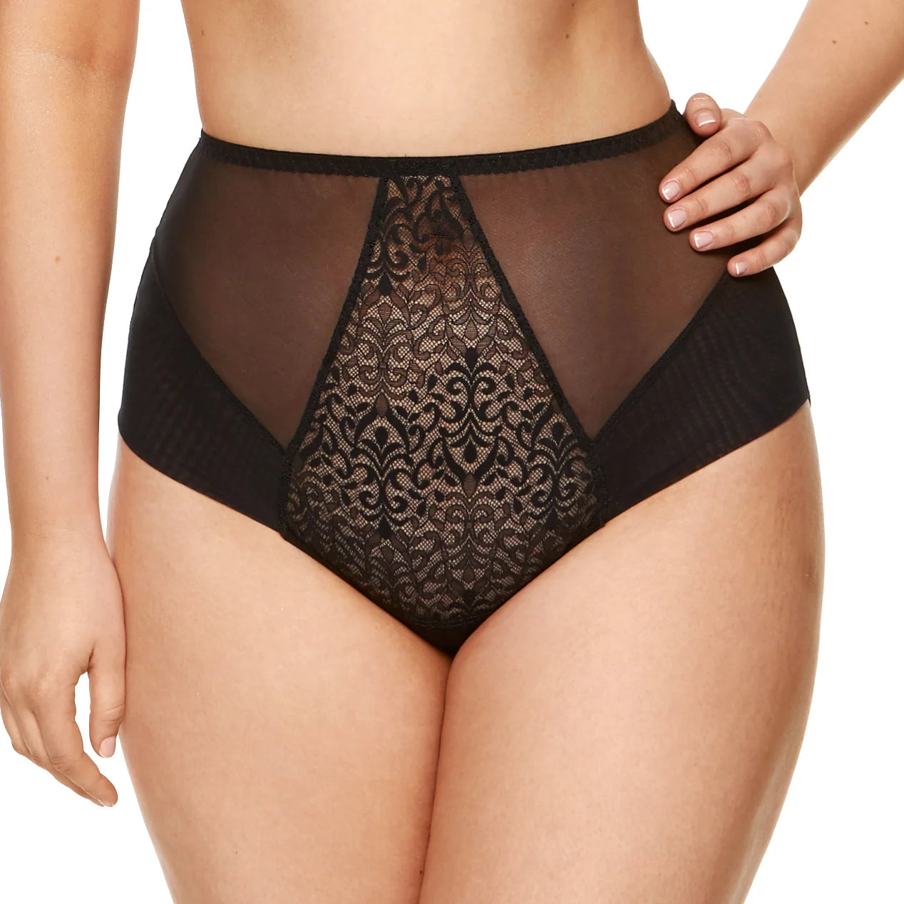 Sheer High Waist Full Brief Panty Gorteks Gabi-2