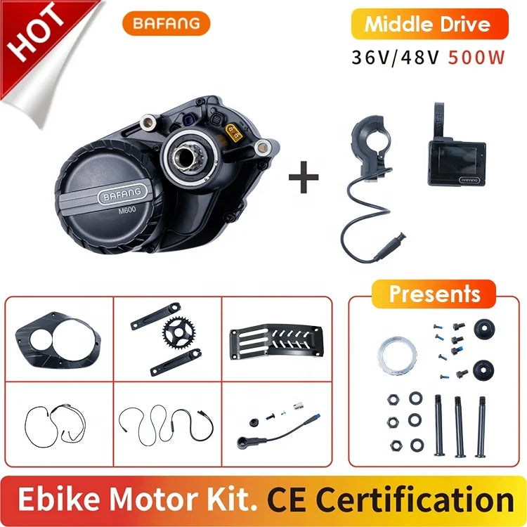 Wholesale BAFANG Mid Drive Ebike Conversion Kit 48V 500W 1000W M600 M620 Torque E Bike Electric Bike Conversion Kit with Battery-4