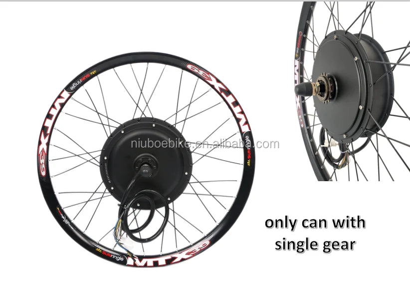 US UK Free Delivery Electric Bike Conversion Kit 26'' 27.5'' 29'' 72V 3000W Hub Motor Wheel with 80A Dual Hall Controller UKC1-1