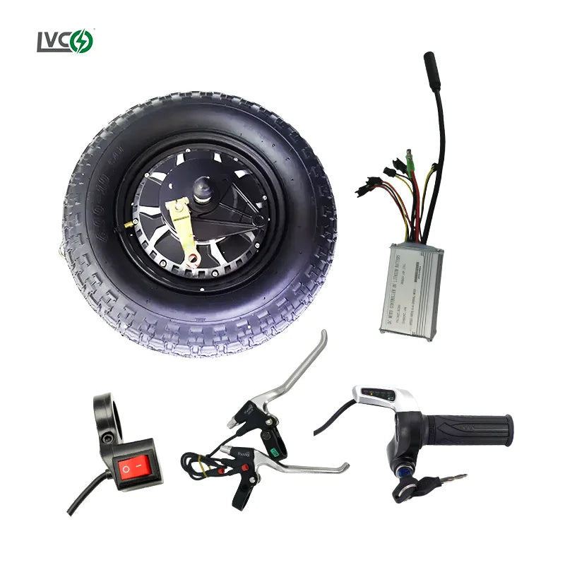 LVCO High Quality Electric Scooter Conversion Kit With Battery Electric Wheelbarrow Conversion Kit Tire Included for Carts-0