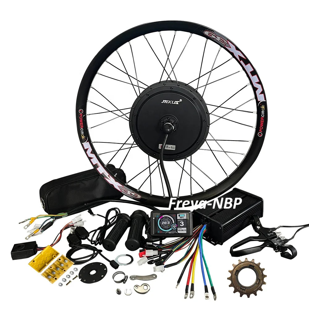 Mxus 3k-Turbo 72V3000w 3T Hub Motor Motor Bike Rear Electric Bike Motor 80A Sine Wave UKC1+ Ebike Conversion Kit MTX 26"27.5"29"-2