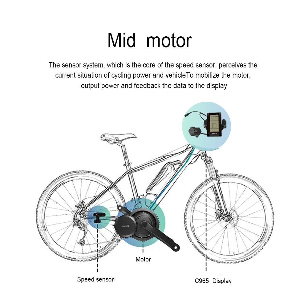Ready to Ship C965 Display Bafang BBSHD 48v 1000w Electric Bike Mid Drive Motor Kit-5
