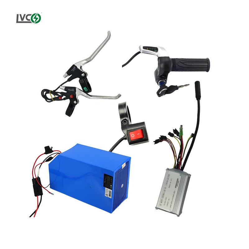 LVCO High Quality Electric Scooter Conversion Kit With Battery Electric Wheelbarrow Conversion Kit Tire Included for Carts-2
