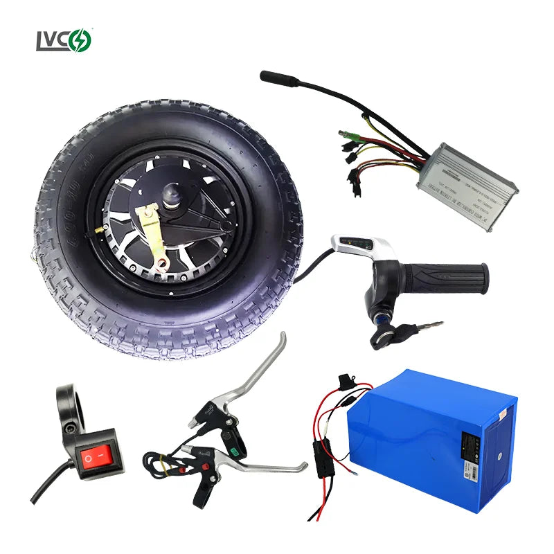 LVCO High Quality Electric Scooter Conversion Kit With Battery Electric Wheelbarrow Conversion Kit Tire Included for Carts-6