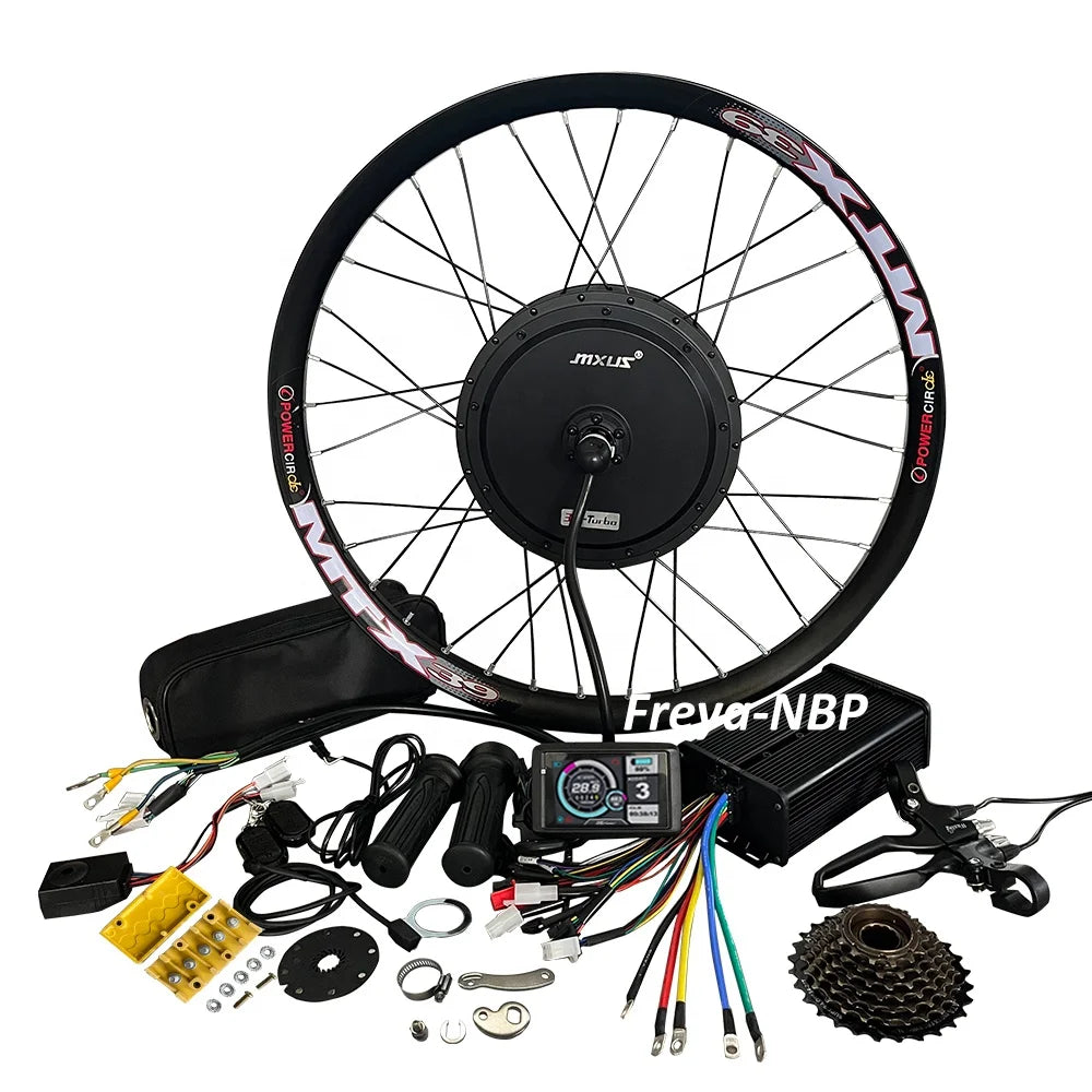 Mxus 3k-Turbo 72V3000w 3T Hub Motor Motor Bike Rear Electric Bike Motor 80A Sine Wave UKC1+ Ebike Conversion Kit MTX 26"27.5"29"-9