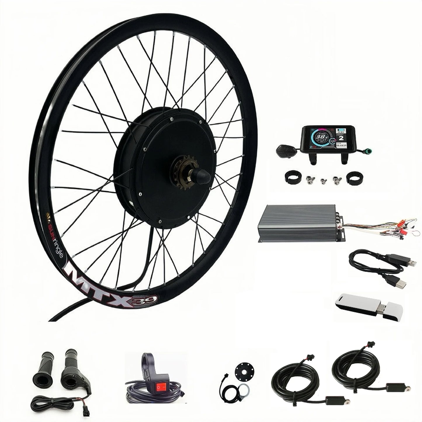From UK Warehouse 72V 4000W 26/27.5/29 Inches MTX39 145mm Dropout Ebike Rear Wheel Conversion Kits-1