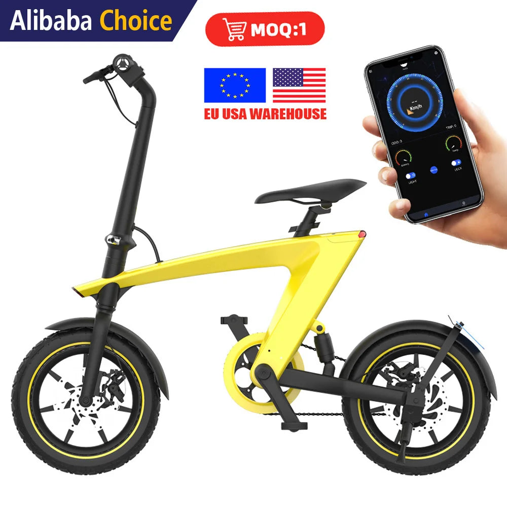 European EU Warehouse 250W Powerful Full Suspension Bicicletta Mini Elettrica Bike Folding Electric Bicycle Bike Ebike for Adult-5