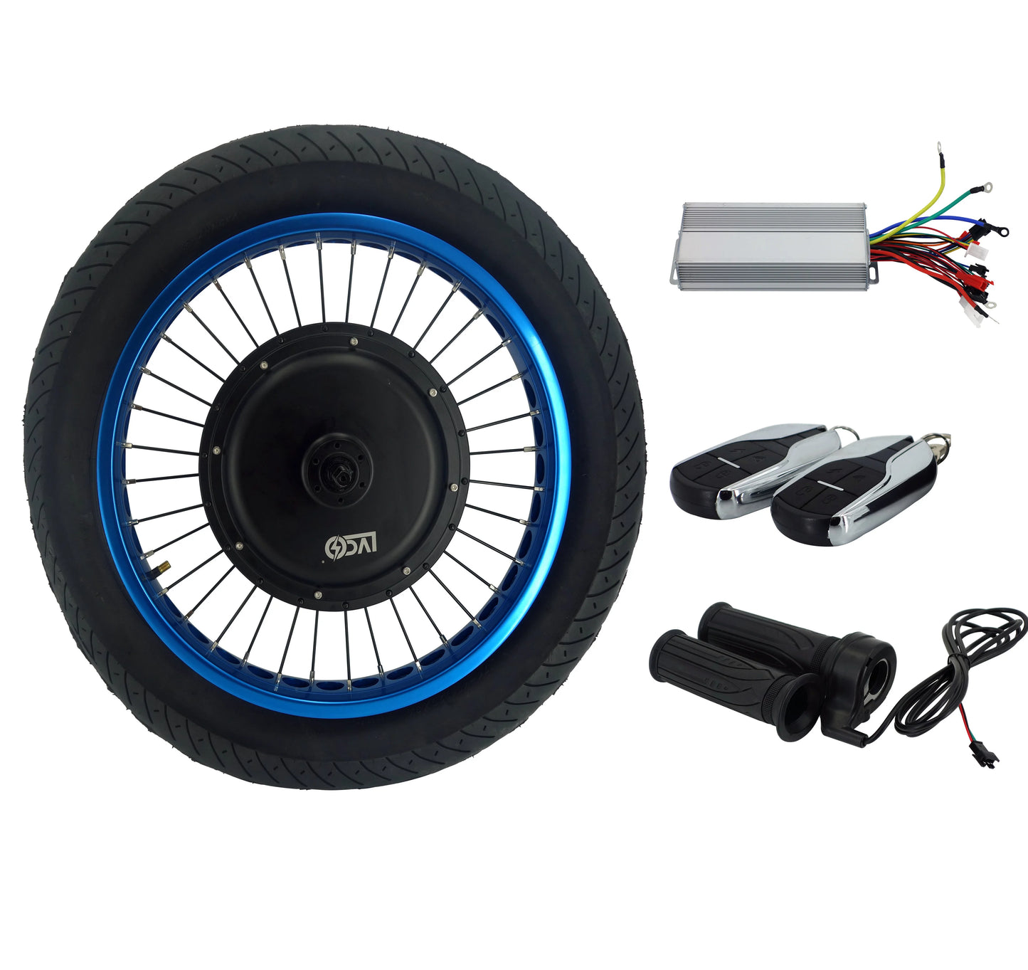 LVCO New Innova Tire Kenda Tire 5000w 48v 72v 3000 Watt Electric Bicycle Conversion Hub Motor Ebike Kit-3