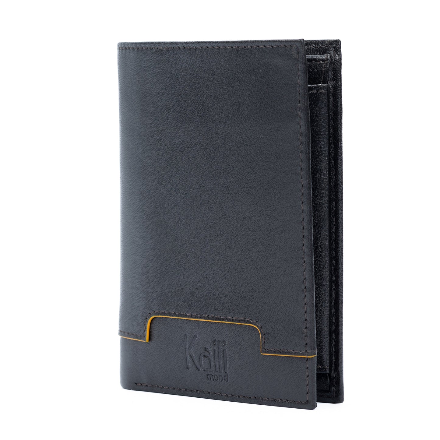 K11027BB | Men's Pocket Wallet in Genuine Leather in Dark Brown-1