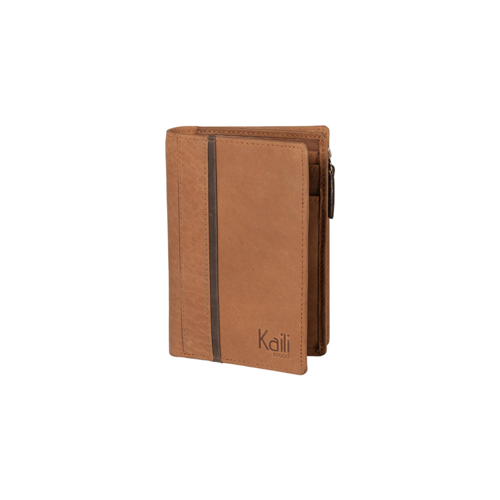 K12234UB | Portafogli Donna in Vera Pelle pieno fiore, Naked. Colore Cuoio. Protezione RFID. Dimensioni da chiuso: cm 9,5 x 14 x 3. Confezione: Scatola regalo fondo/coperchio-0