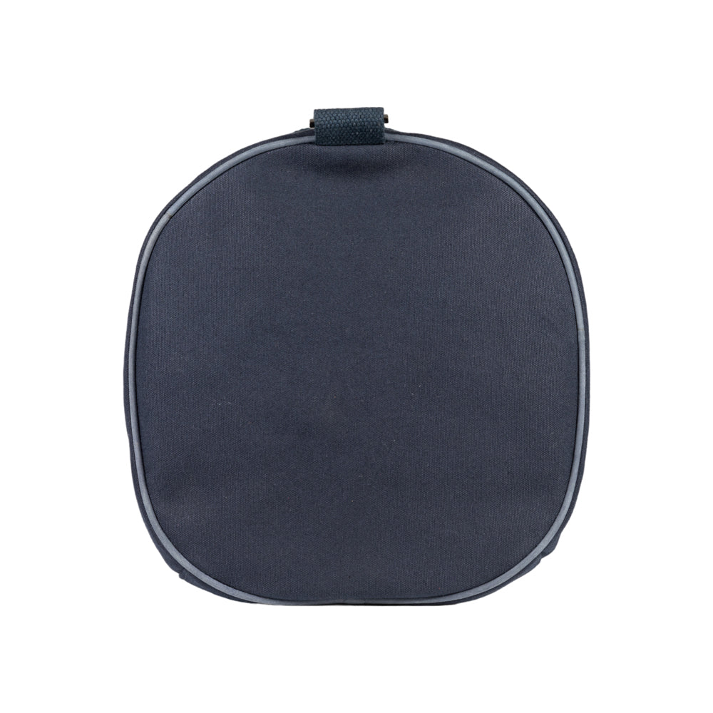 K2006DF | Travel Bag in 100% Cotton Canvas / Genuine Leather, full grain, Naked - Color Blue, zip closure. Dimensions: cm 45 x 25 x 28 - Packaging: Tnt bag-2