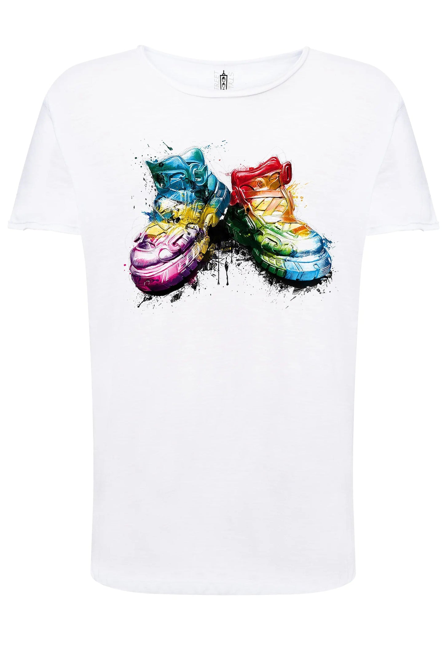 My Shoes Color Artistico Stilizzato 18-20-57 T-shirt Urban Slub Men Uomo 100% Cotone Fiammato JK STREET STYLE