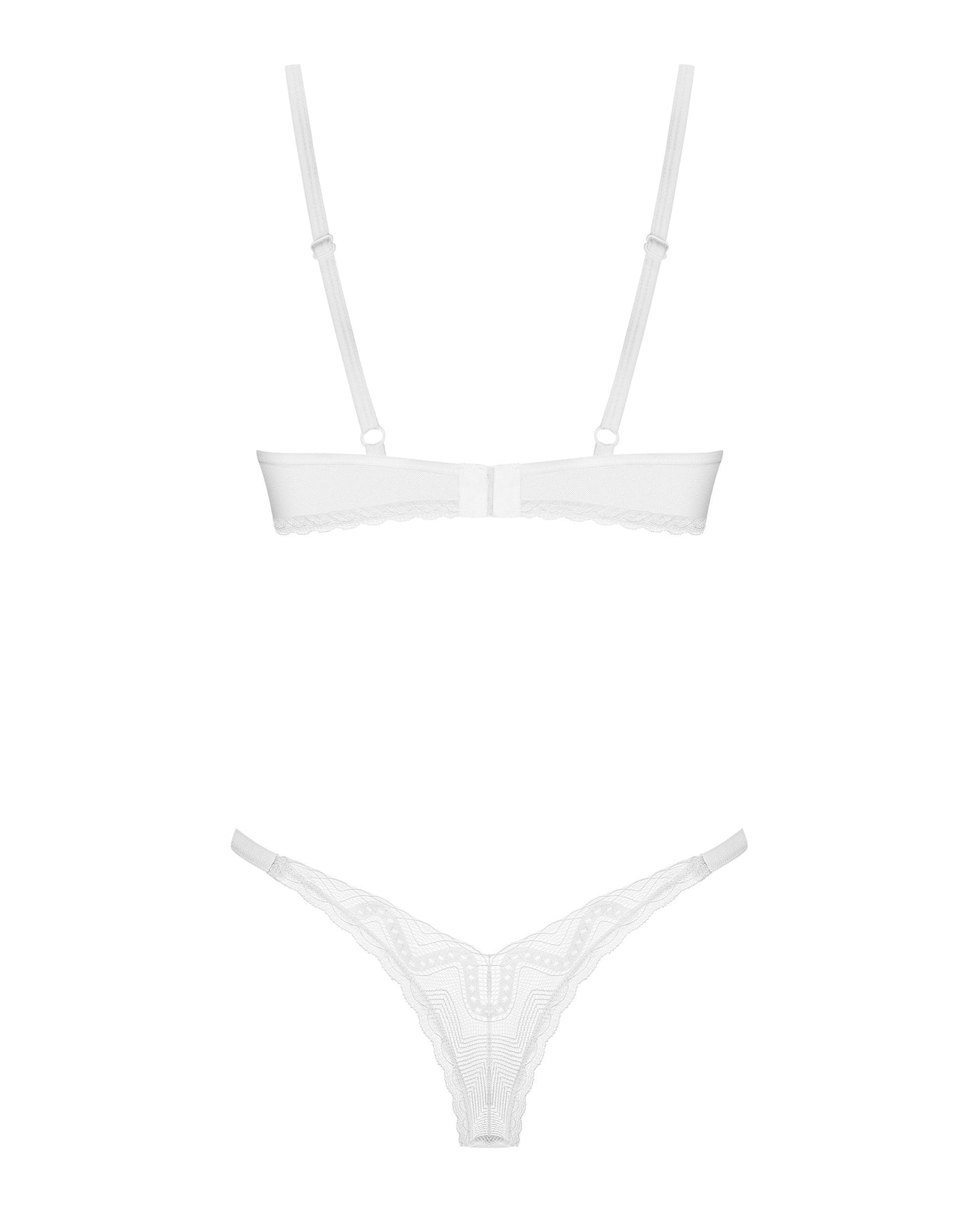 Sexy Sheer Demi Bra & Thong Panty Obsessive Alissium-4