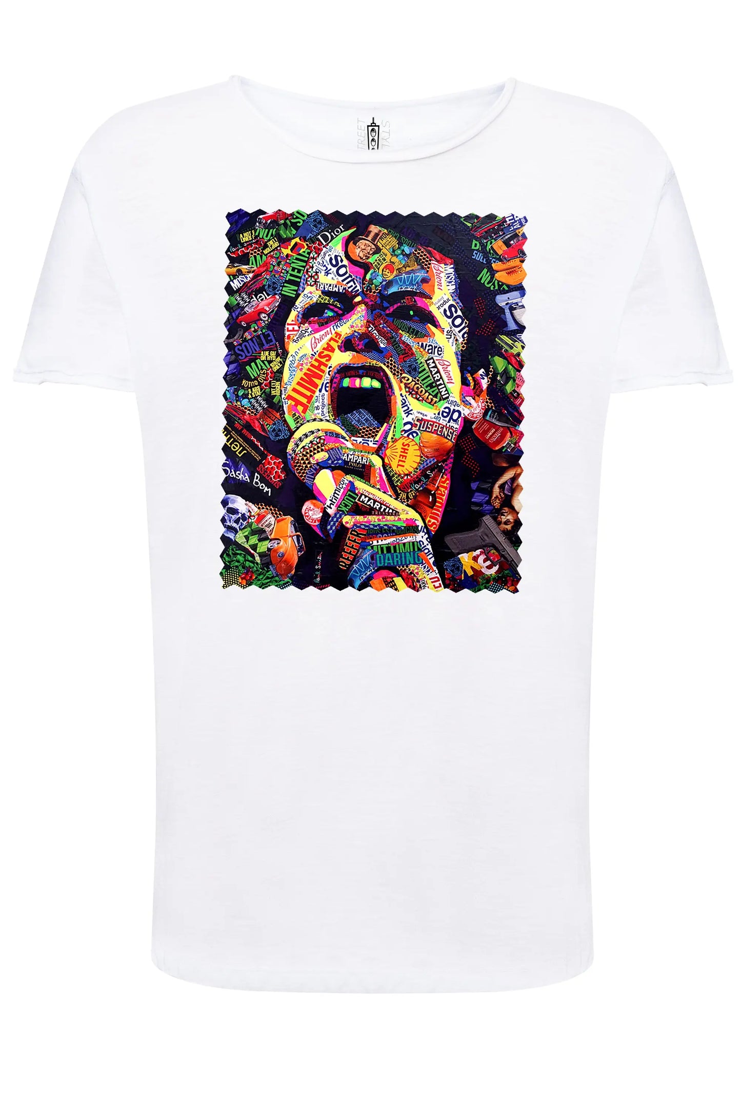 Potrait Michael Jackson Color Artistico Stilizzato 18-30-11 T-shirt Urban Slub Men Uomo 100% Cotone Fiammato JK STREET STYLE