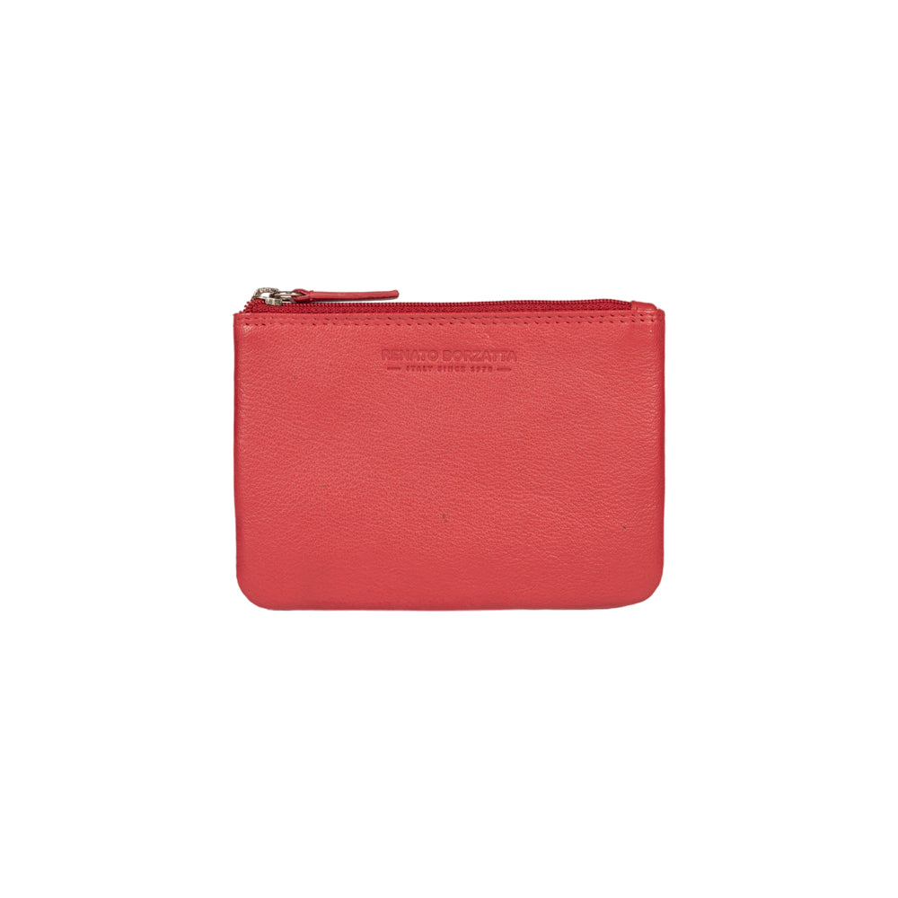 RB12032V | Bustina Portachiavi/Portamonete in Vera Pelle pieno fiore, con leggera grana. Colore Rosso. Protezione RFID. Dimensioni: cm 13 x 9 x 0,5. Confezione: Scatola regalo fondo/coperchio (copia)-1