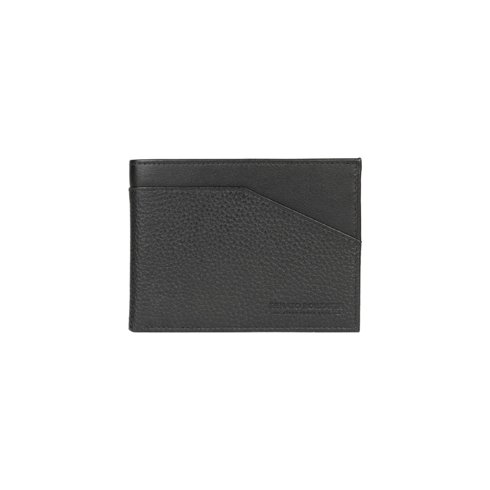RB12104A | Portafogli Uomo in Vera Pelle pieno fiore, grana dollaro/leggera. Colore Nero. Protezione RFID. Dimensioni da chiuso: cm 12,5 x 9,5 x 2. Confezione: Scatola regalo fondo/coperchio-3