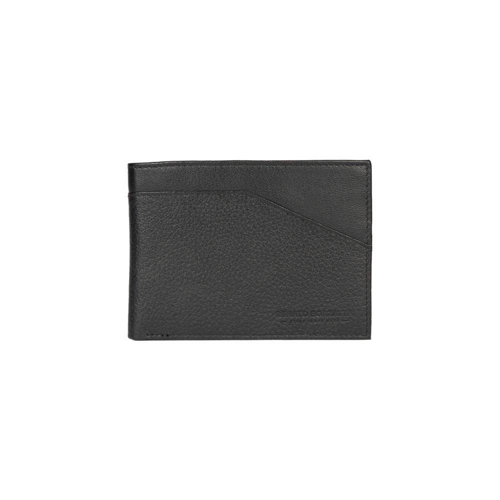 RB12106A | Portafogli Uomo in Vera Pelle pieno fiore, grana dollaro/leggera. Colore Nero. Protezione RFID. Dimensioni da chiuso: cm 12,5 x 9,5 x 2. Confezione: Scatola regalo fondo/coperchio-3