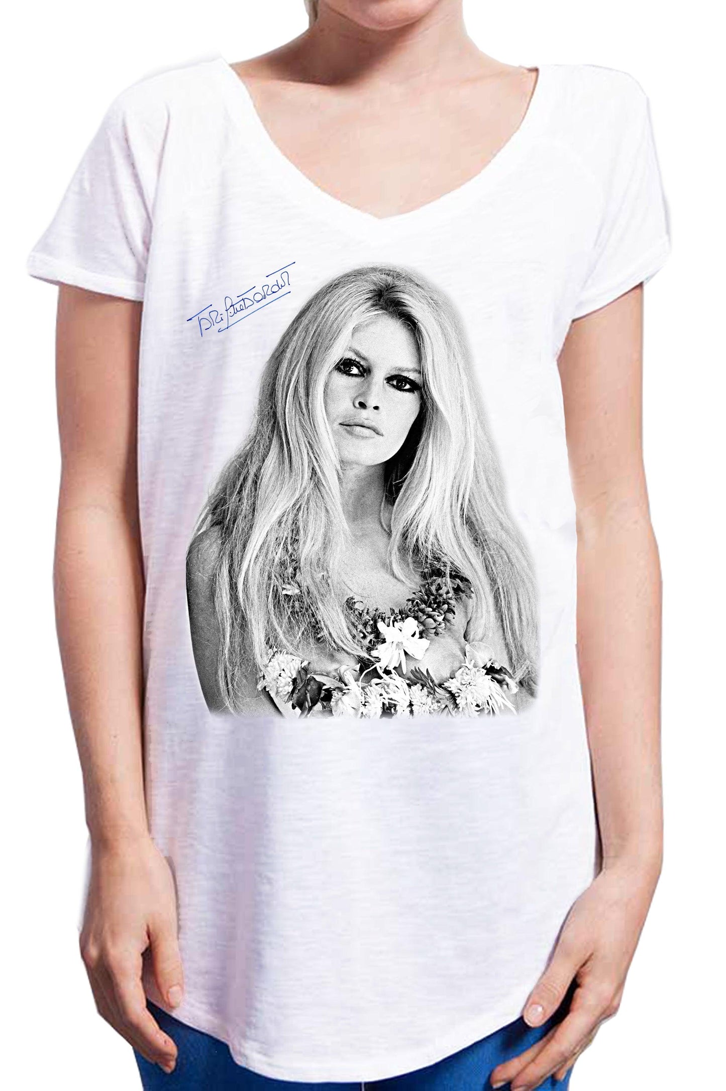 Brigitte Bardot Soggetto Famosa 18-61 Urban Slub Lady Donna Cotone 100% Fiammato JK STREET STYLE