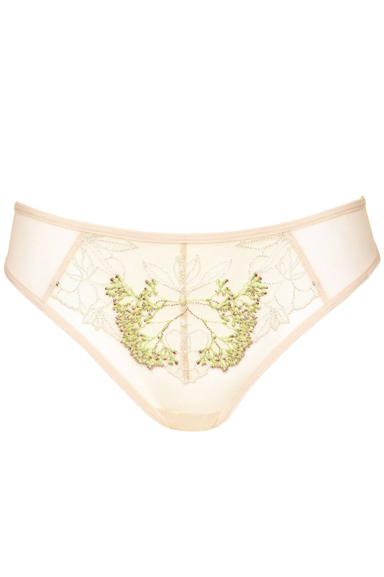 Sheer Mesh Embroidered Brazilian Thong Gorteks Soleil-4