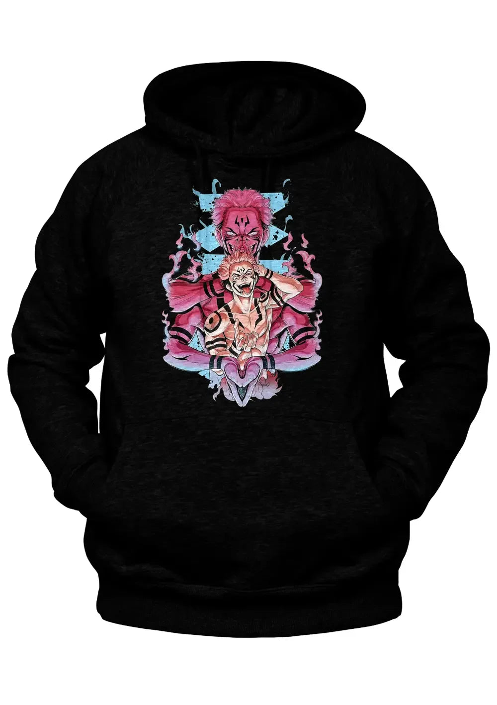 Felpa con Cappuccio Retro Jujutsu Kaisen Ryomen Sukuna Anime - STREET STYLE