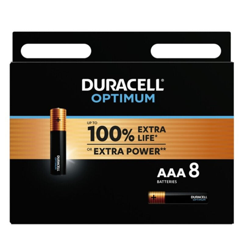 DURACELL - BATTERIA ALCALINA OPTIMUM AAA LR03 8 UNIT-0