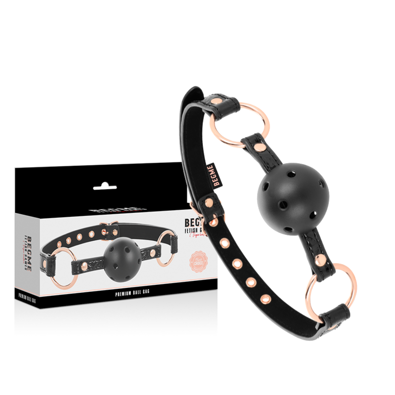 BEGME - BLACK EDITION BALL GAG VEGAN IN PELLE-2