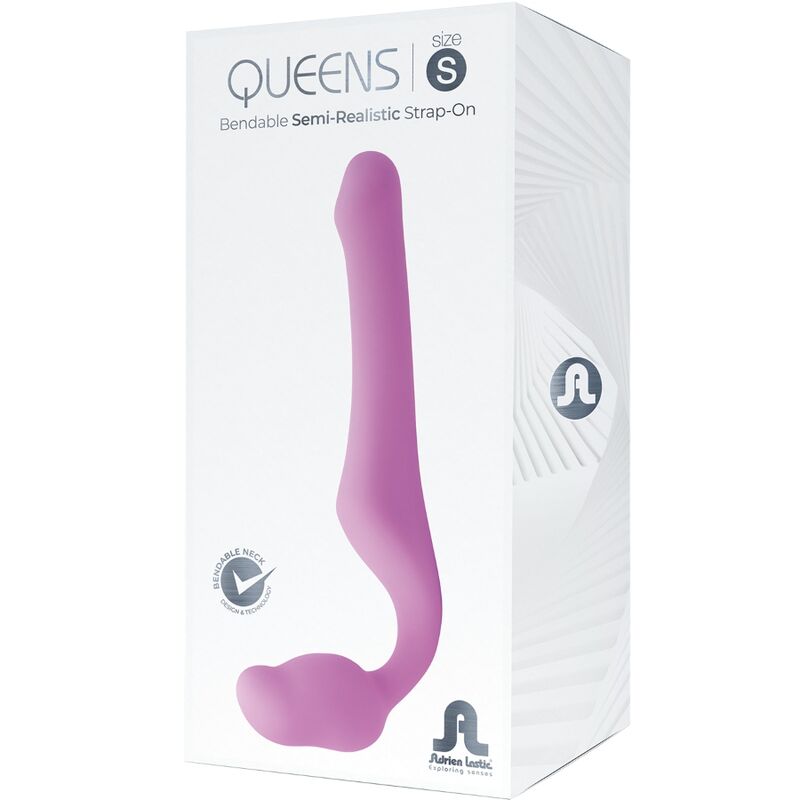 ADRIEN LASTIC - QUEENS STRAP-ON FLESSIBILE ROSA TAGLIA S-1