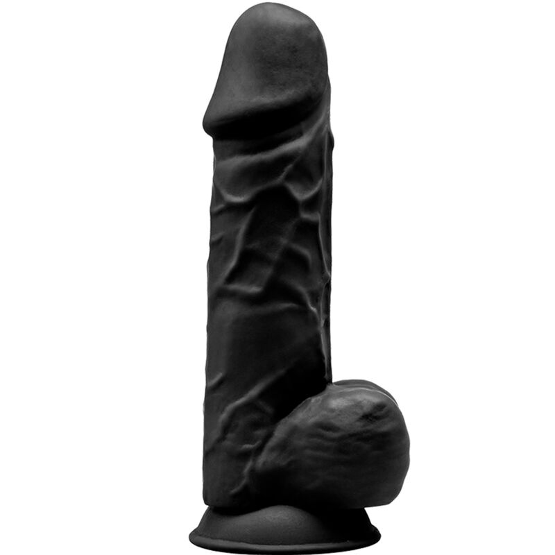 SILEXD - MODELLO 1 PENE REALISTICO PREMIUM SILEXPAN SILICONE NERO 21.5 CM-0
